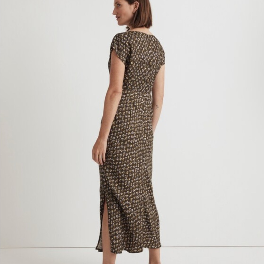 Madewell wide v-neck midi dress size 4 - Picture 4 of 15